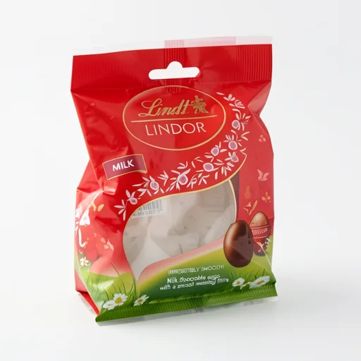 Lindt Lindor Milk Chocolate Easter Mini Eggs Bag 80g