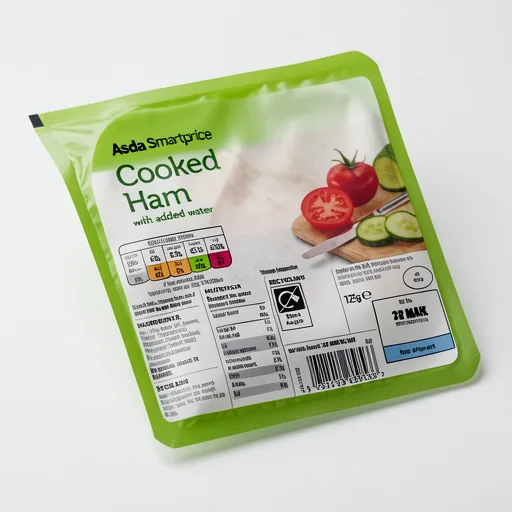 JUST ESSENTIALS by ASDA Just Essentials Cooked Ham with Added Water 125g