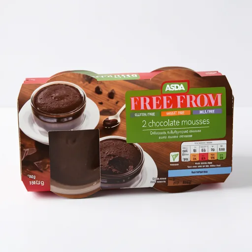 ASDA Free From Free From Chocolate Mousses 2 x 90 (180g)
