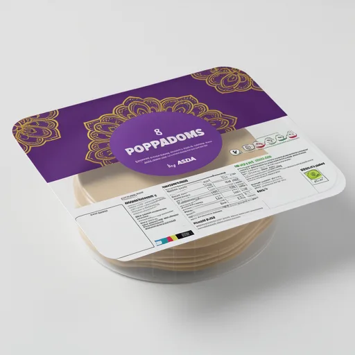 ASDA 8 Plain Poppadoms 64g