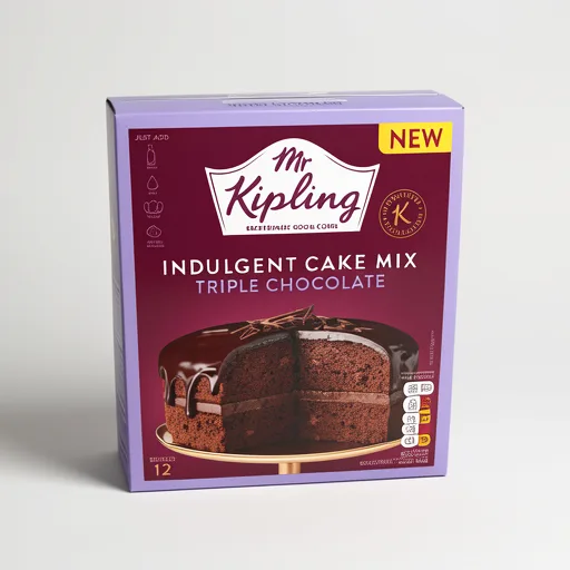 Mr Kipling Indulgent Cake Mix Triple Chocolate 416g