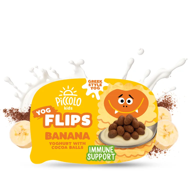 Piccolo Yoghurt Flips Banana with Cocoa Balls 120g
