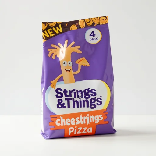 Strings & Things Pizza Flavour Cheestrings 80g (4 x 20g)