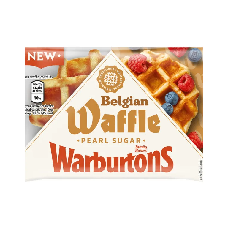 Warburtons Pearl Sugar Waffles 4 Pack
