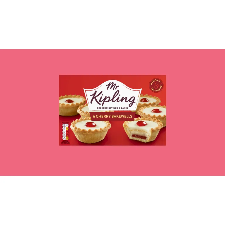 Mr Kipling Cherry Bakewell Tarts Cakes 6 Pack