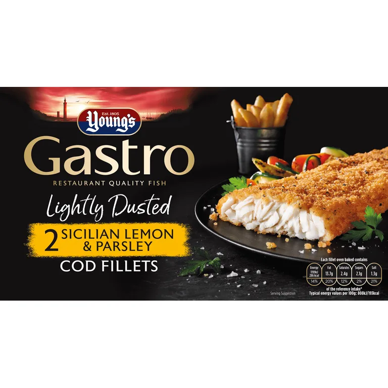 Young's Gastro 2 Sicilian Lemon & Black Pepper Sole Fillets 