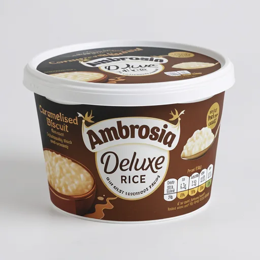 Ambrosia Deluxe Caramelised Biscuit Rice Pudding Dessert Snack Pots 2 x 110g