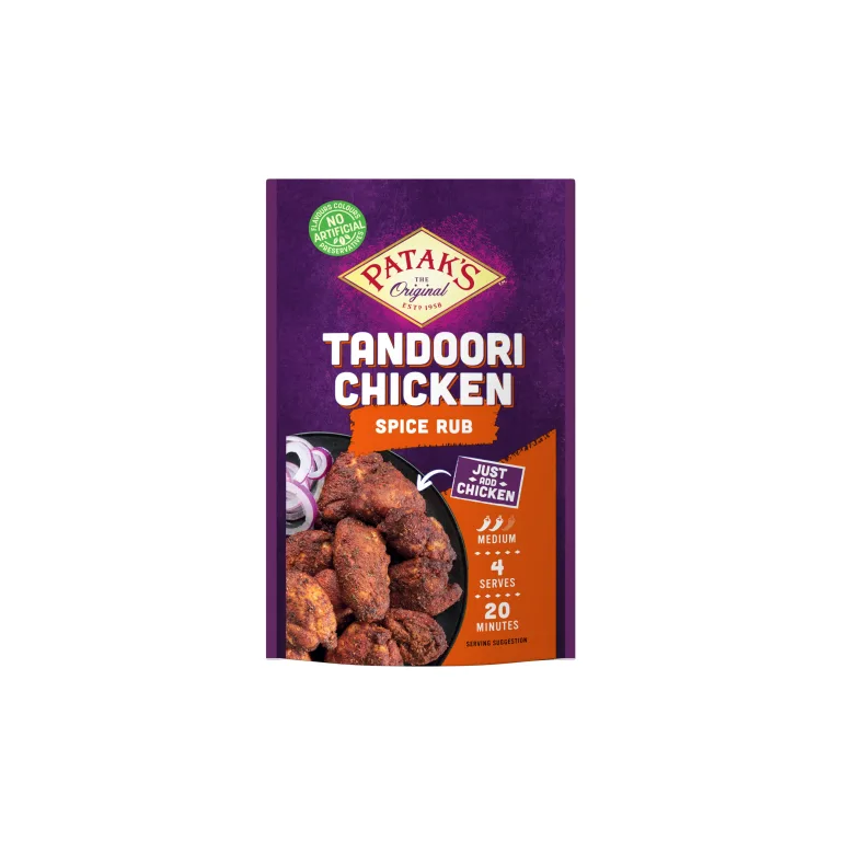 Patak's Tandoori Chicken Indian Seasoning Medium Spice Mix Rub 25g