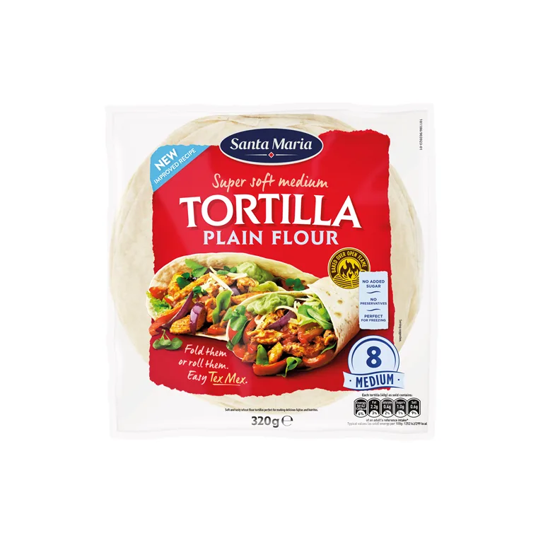 Santa Maria 8 Plain Flour Soft Tortillla
