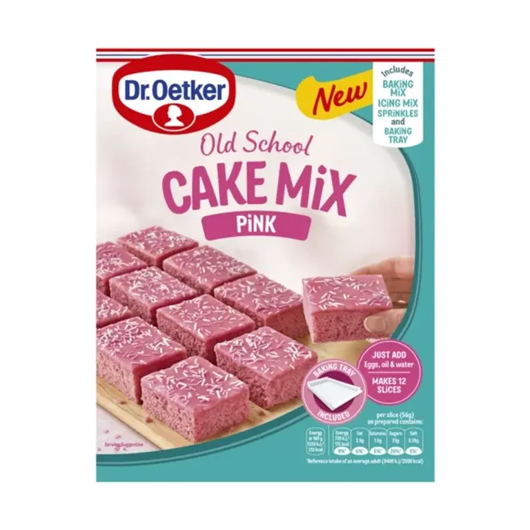 Dr. Oetker Pink Old School Traybake Mix 