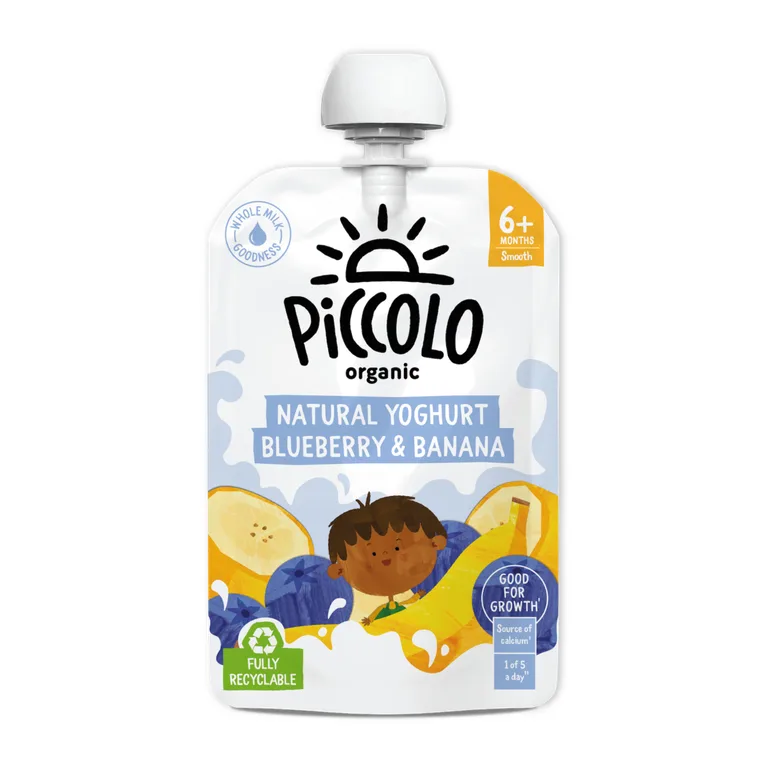 Piccolo Organic Natural Yoghurt Blueberry & Banana Stage 100g