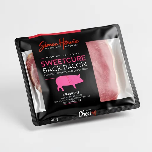 Simon Howie The Scottish Butcher Sweetcure Back Bacon 8 Rashers 220g