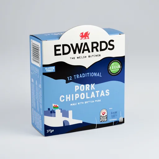 Edwards 12 Traditional Pork Chipolatas 375g