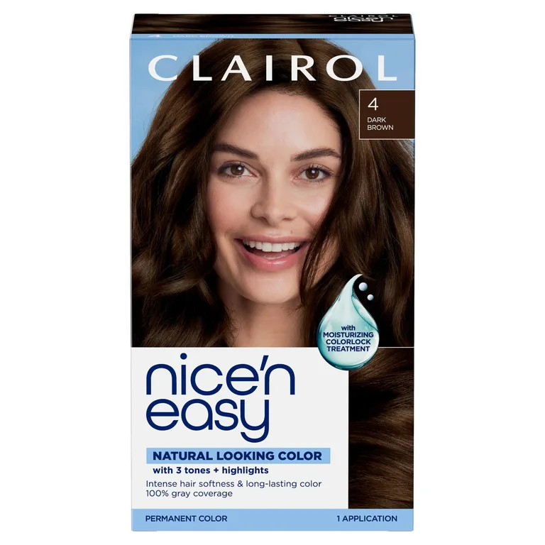 Clairol Lasting Colour Permanent Hair Dye 4 Dark Brown