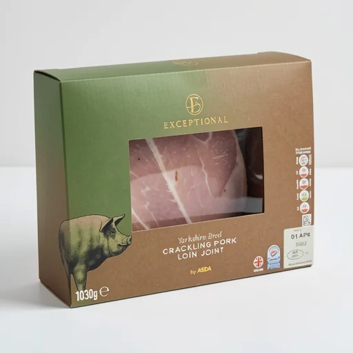 Exceptional by ASDA Yorkshire Bred Crackling Pork Loin Joint 1030g