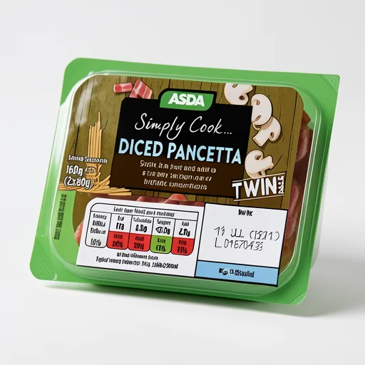 ASDA Diced Pancetta Twin Pack 2 x 80g (160g)