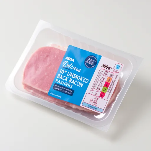 ASDA Delicious 10 Unsmoked Back Bacon Rashers 300g