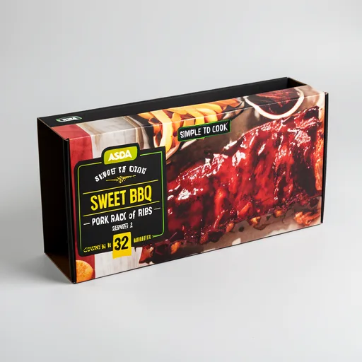 ASDA Slow Cooked Sweet BBQ Pork Rack of Ribs 600g