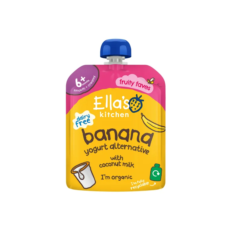 Ella's Kitchen Dairy Free Coconut Yog with Banana Baby Food Pouch 6+ Months