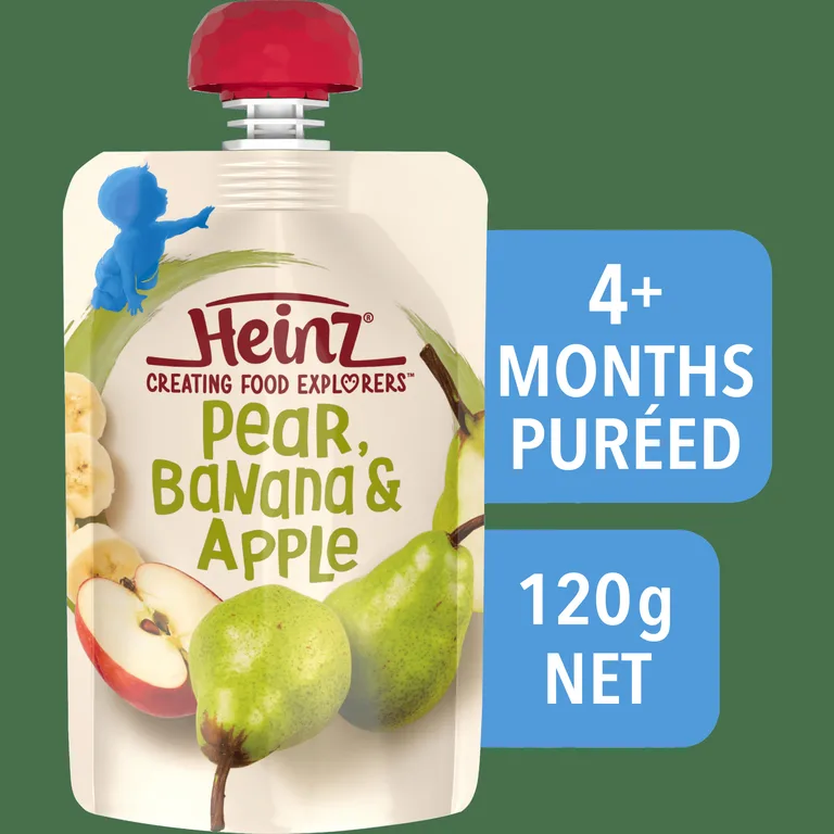 Heinz Apple Pear & Banana Fruit Puree Baby Food Pouch 6+ Months