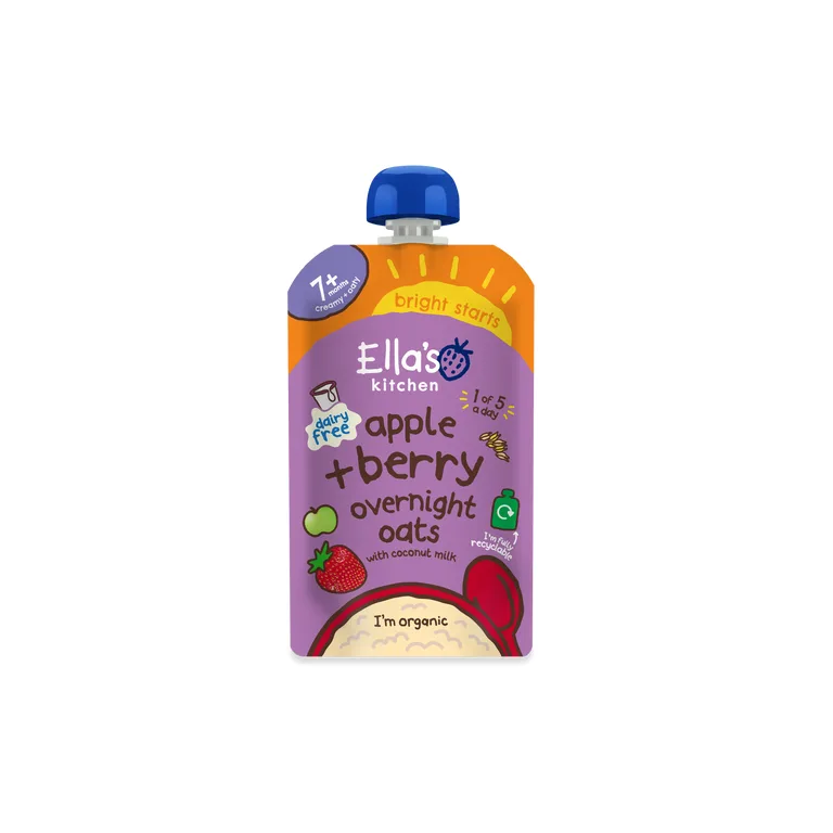 Ella's Kitchen Apple + Berry Overnight Oats 7+ Months 100g