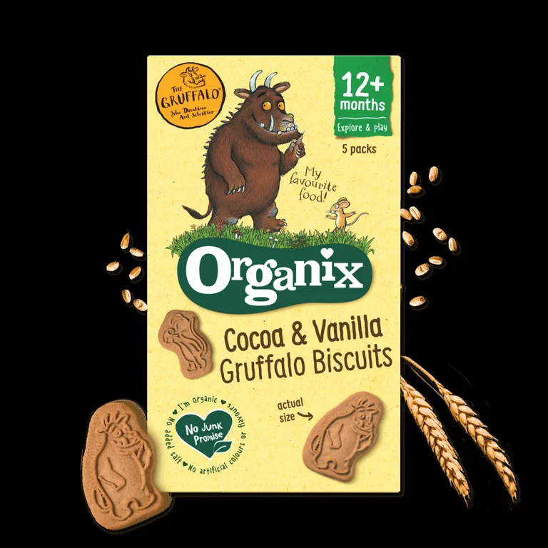 Organix Cocoa & Vanilla Gruffalo Biscuits 12+ Months