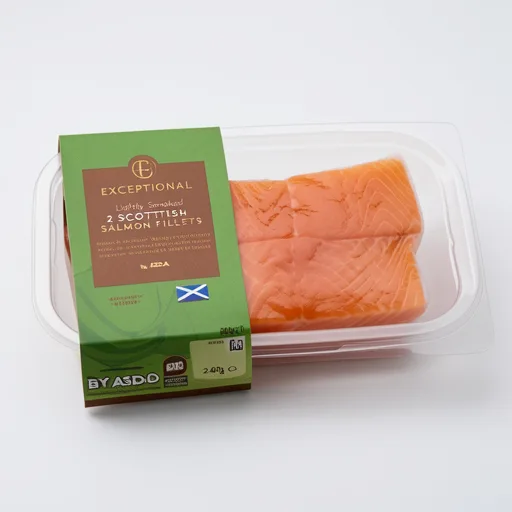 Exceptional by ASDA by Exceptional Lightly Smoked 2 Scottish Salmon Fillets 240g