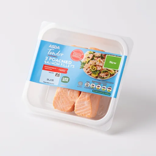 ASDA Tender 2 Poached Salmon Fillets 180g