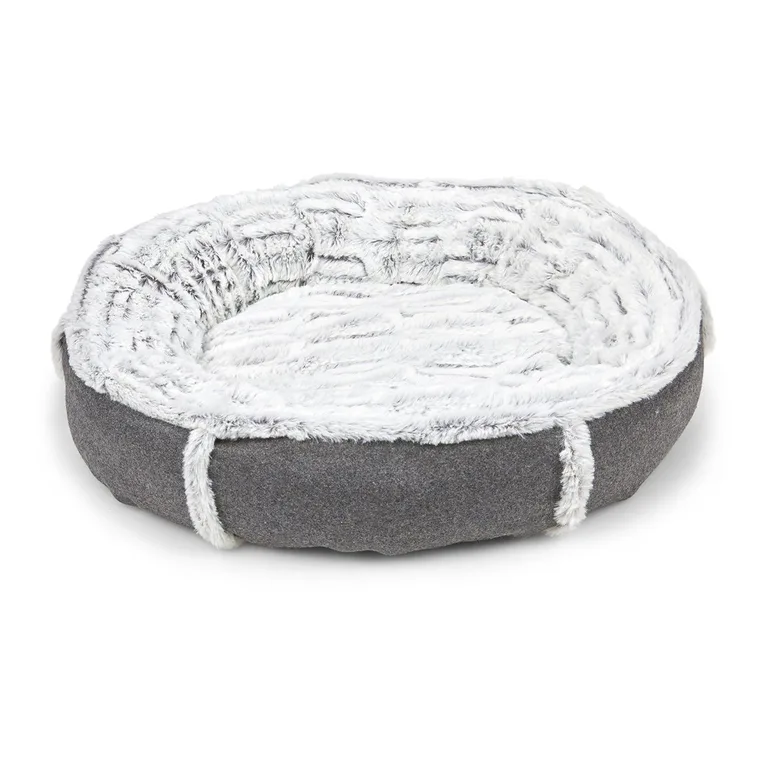 Petface Graphite Grey Felt Donut Pet Bed
