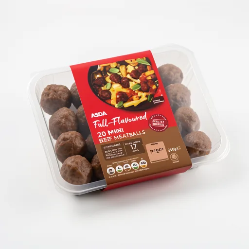 ASDA Full-Flavoured 20 Mini Beef Meatballs 340g
