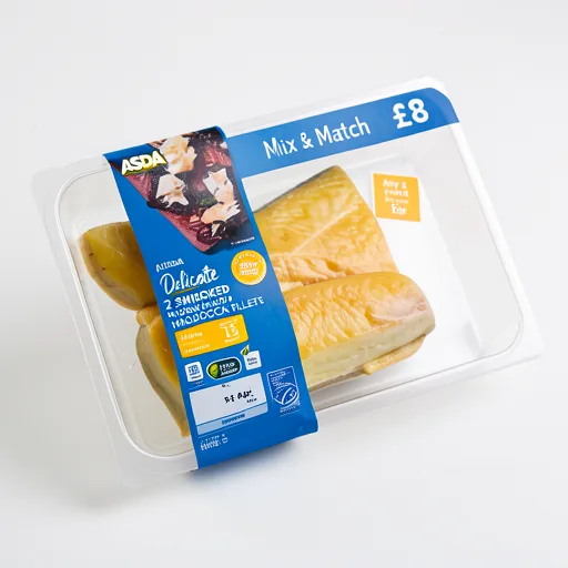 ASDA 2 Delicate Smoked Haddock Fillets 220g