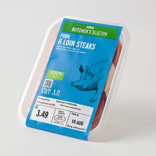 ASDA 6 Tender Pork Loin Steaks 600g