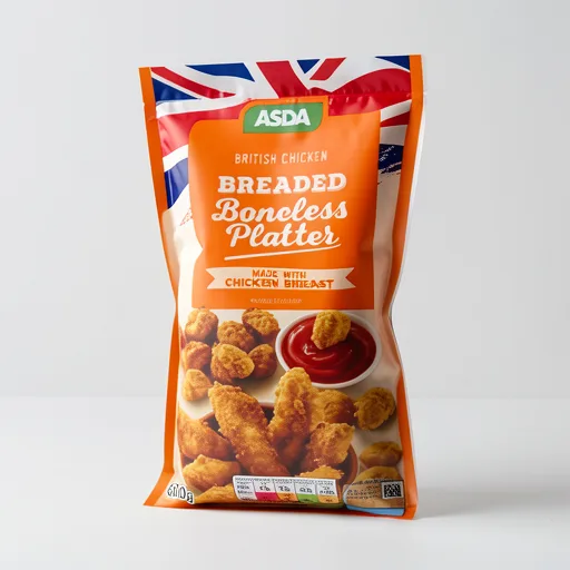 ASDA ASDA Flavoursome Breaded Boneless Chicken Platter 600g