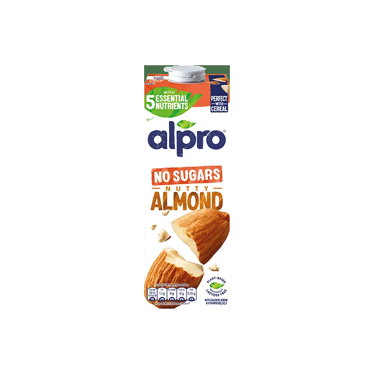 Alpro Almond Long Life No Sugar Dairy Free Milk Alternative