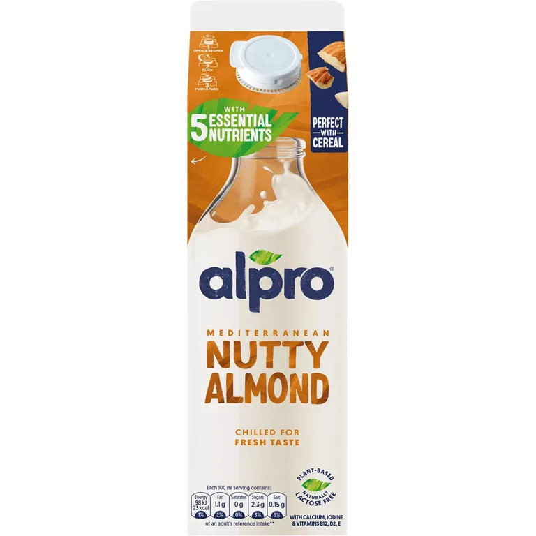 Alpro No Added Sugar Chilled Dairy Free Almond Milk Alternative