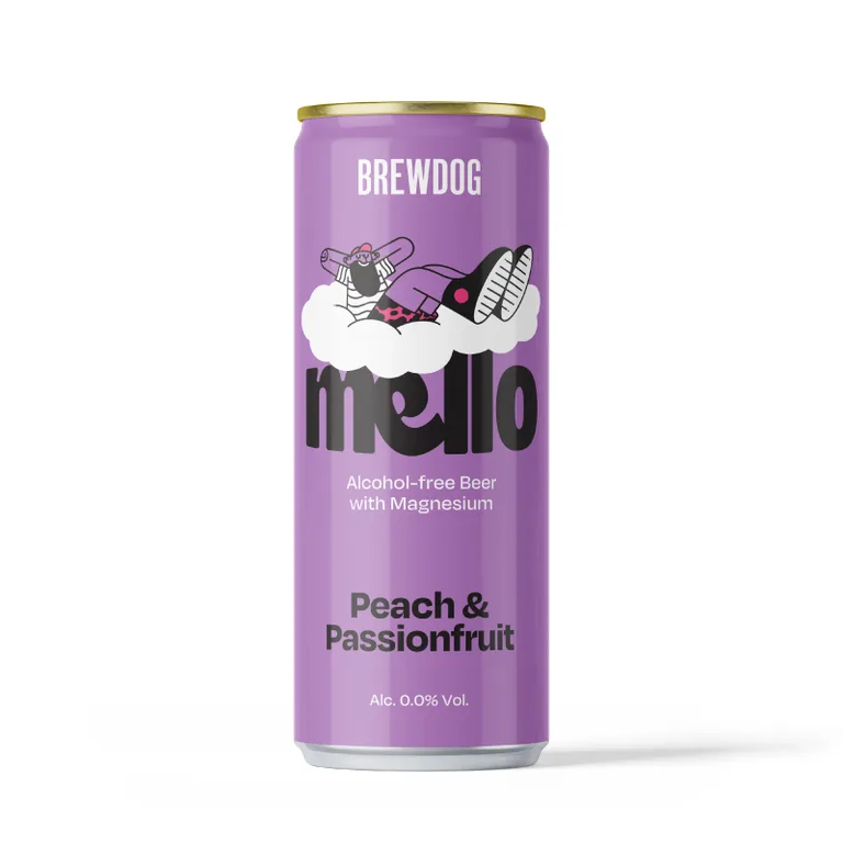 Brewdog Mello Peach & Passionfruit 0% Alcohol Free Beer