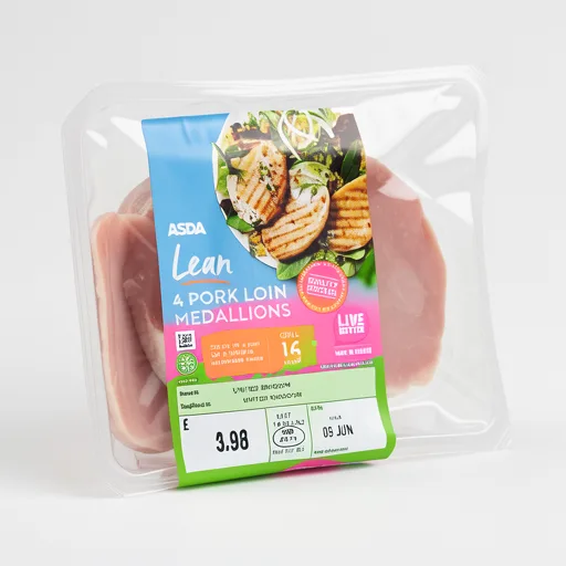 ASDA 4 Lean Pork Loin Medallions 400g