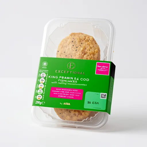 Exceptional by ASDA King Prawn & Cod Fishcakes with Melting Masala Centre 290g