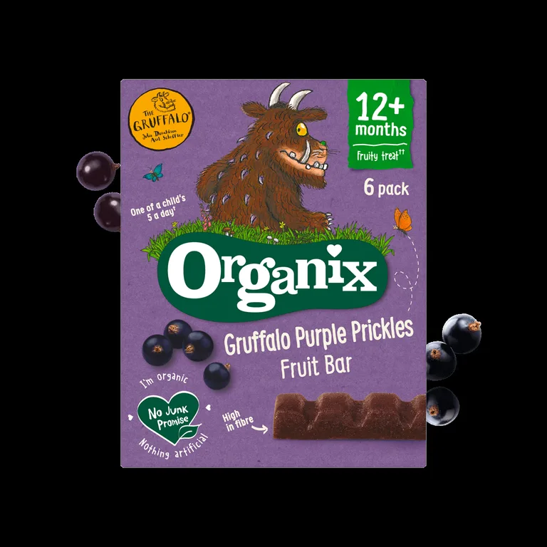 Organix Gruffalo Purple Prickles Blackcurrant Fruit Bars