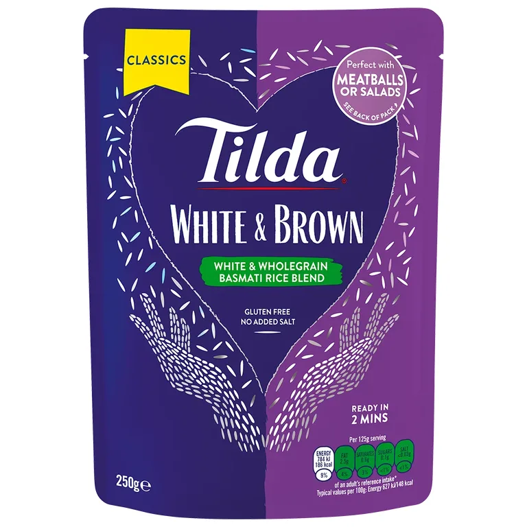 Tilda Classics White & Wholegrain Basmati Rice Blend 250g