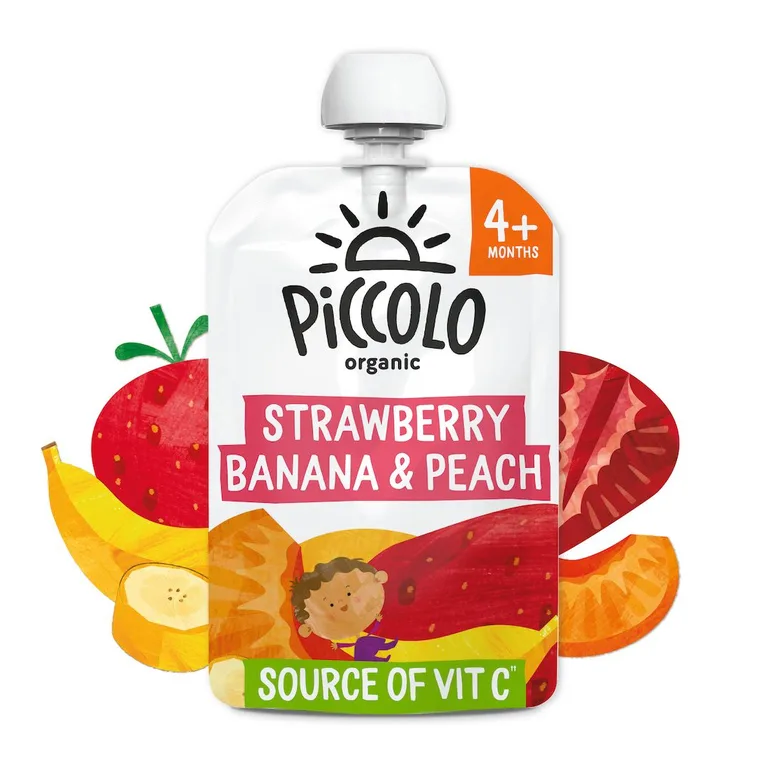 Piccolo Strawberry, Banana & Peach Puree