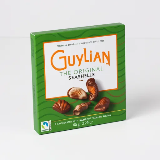 Guylian Fairtrade The Original Seashells 6 Chocolates with Hazelnut Praliné Filling 65g