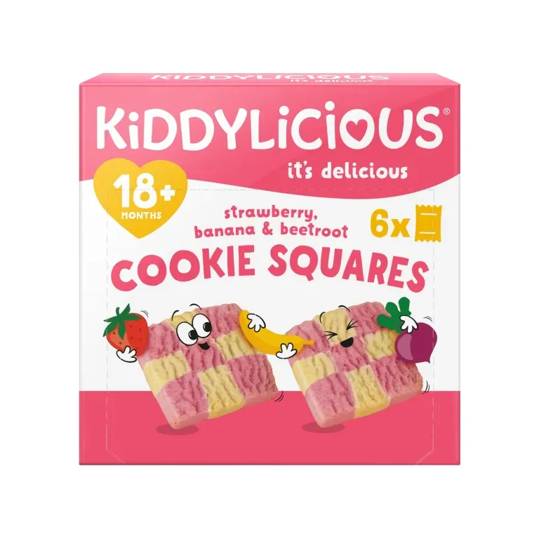 Kiddylicious Strawberry & Beetroot Cookie Squares