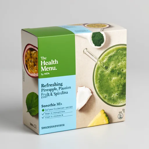 The Health Menu by ASDA The Health Menu Refreshing Pineapple, Passion Fruit & Spirulina Smoothie Mix 4 x 120g (480g)