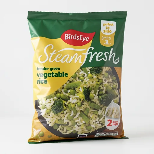 Birds Eye Steamfresh 2 Tender Green Vegetable Rice Steam Bags 380g