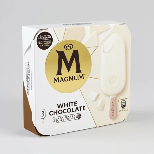 Magnum White Chocolate Ice Cream Sticks 3x100ml