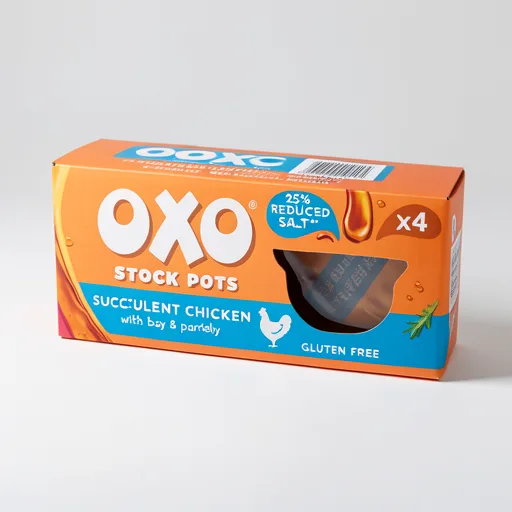 Oxo Oxo Reduced Salt Succulent Chicken Stock Pots 4 x 20g