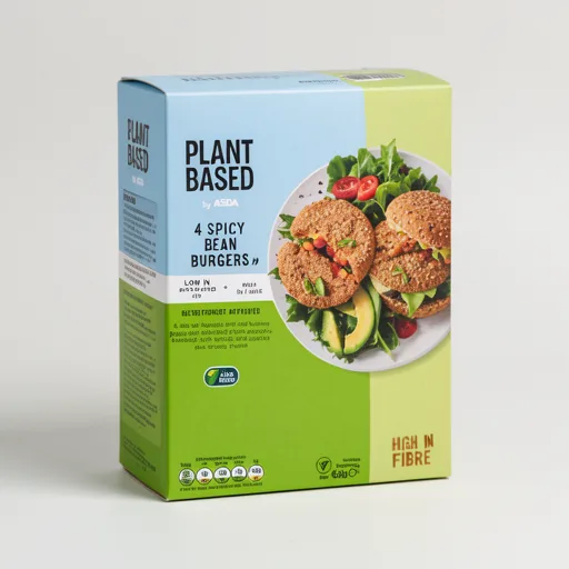 Plant Based by ASDA Plant Based 4 Spicy Bean Burgers 454g