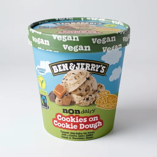 Ben & Jerry's Non Dairy Cookies on Cookie Dough Vegan  Ice Cream Tub 465ml