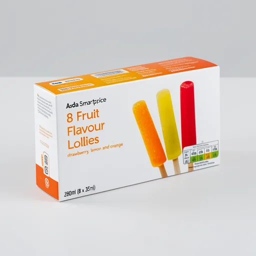 JUST ESSENTIALS by ASDA Just Essentials by  Fruit Flavour Lollies 8 x 35ml (280ml)